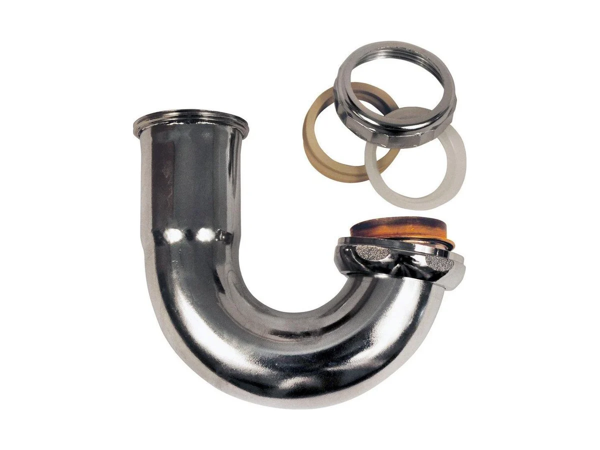 Dearborn 654W-1 Sink j-bend polished chrome