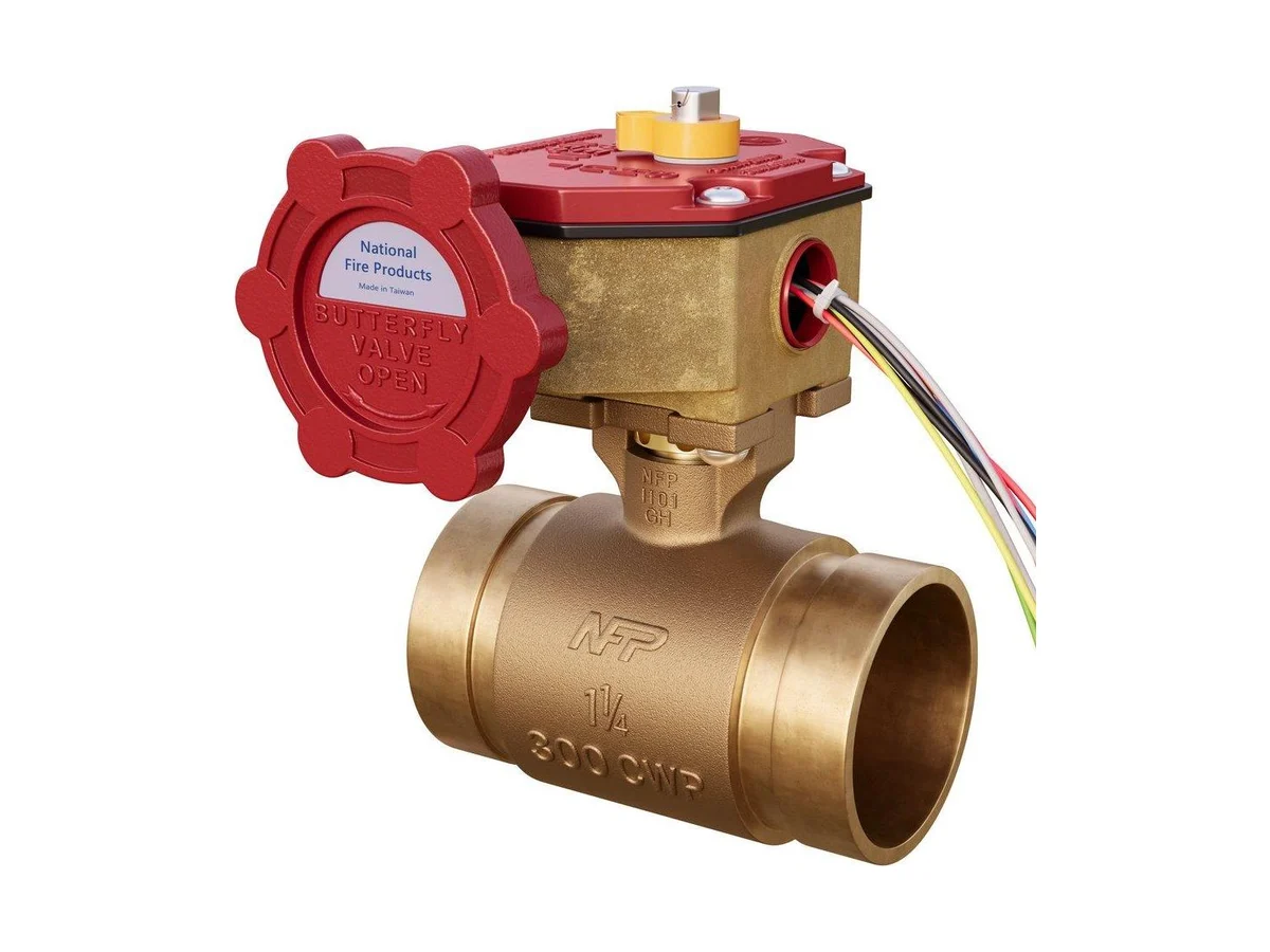 National Fire Products NFP1101GH Butterfly valve with switch