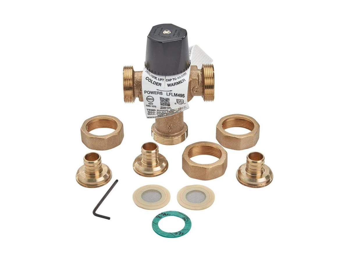 Powers HydroGuard 6550033 Pex thermostat mixing valve