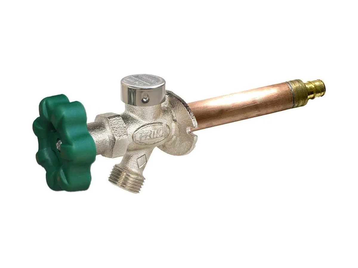 PRIER Products P-164W08 Quarter-turn anti-siphon wall hydrant