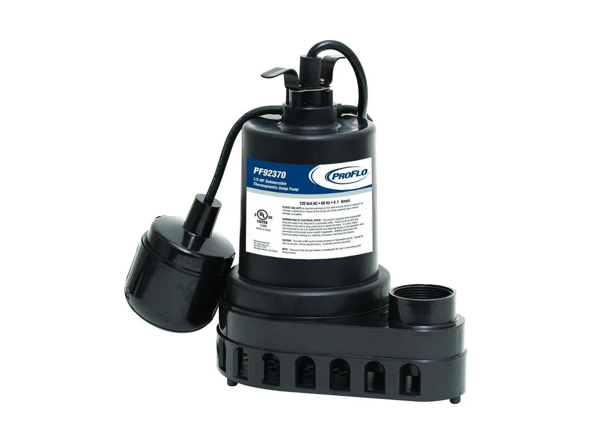 PROFLO PF92370 Thermoplastic submersible sump pump