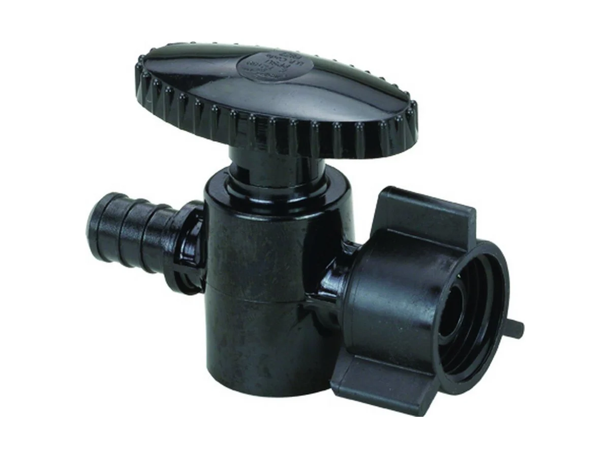 PureFlow Crimp 43023 Stop valve in black
