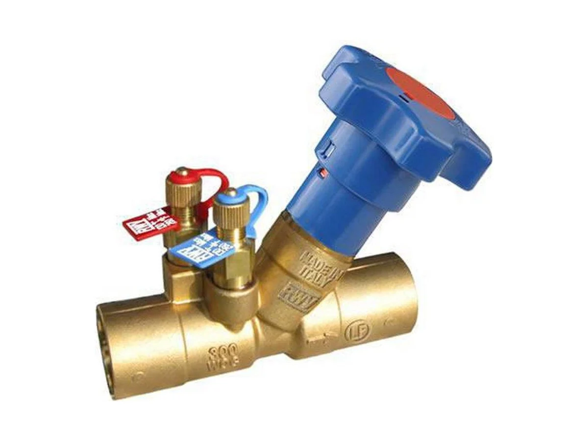 Red-White Valve 9519AB 2 Joint brass hvac valve