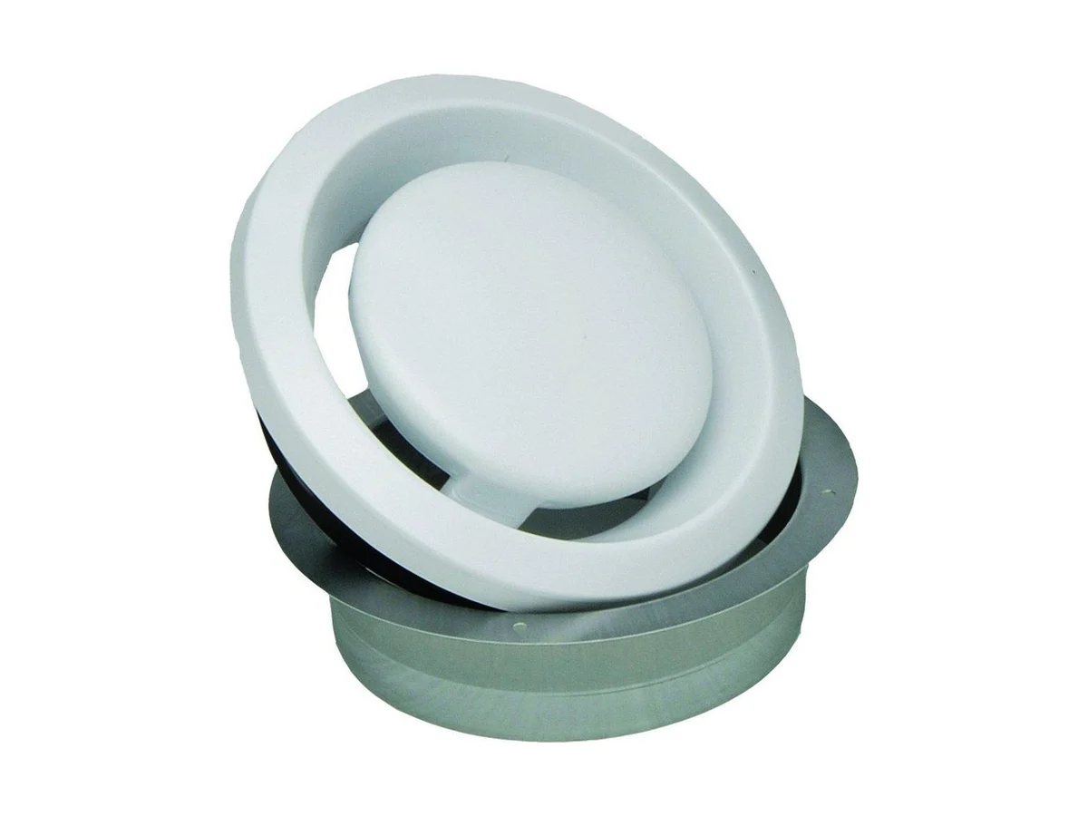 S&P USA Ventilation BOR-100 Grille in white plastic