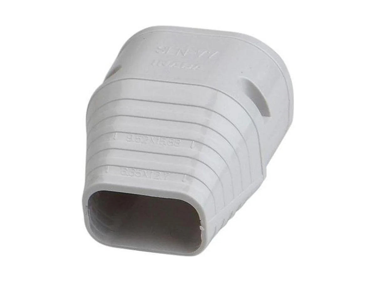 Slimduct 86007 End fitting in white