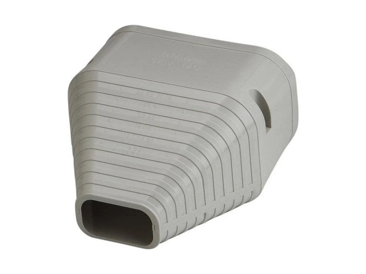 Slimduct 86227 End fitting in ivory
