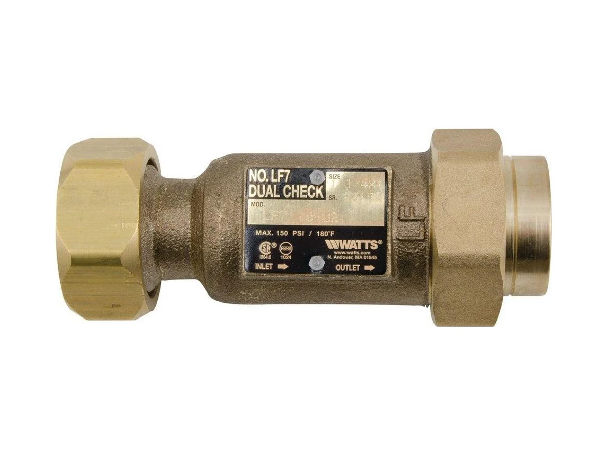 Watts 0122592 Mpt dual check valve