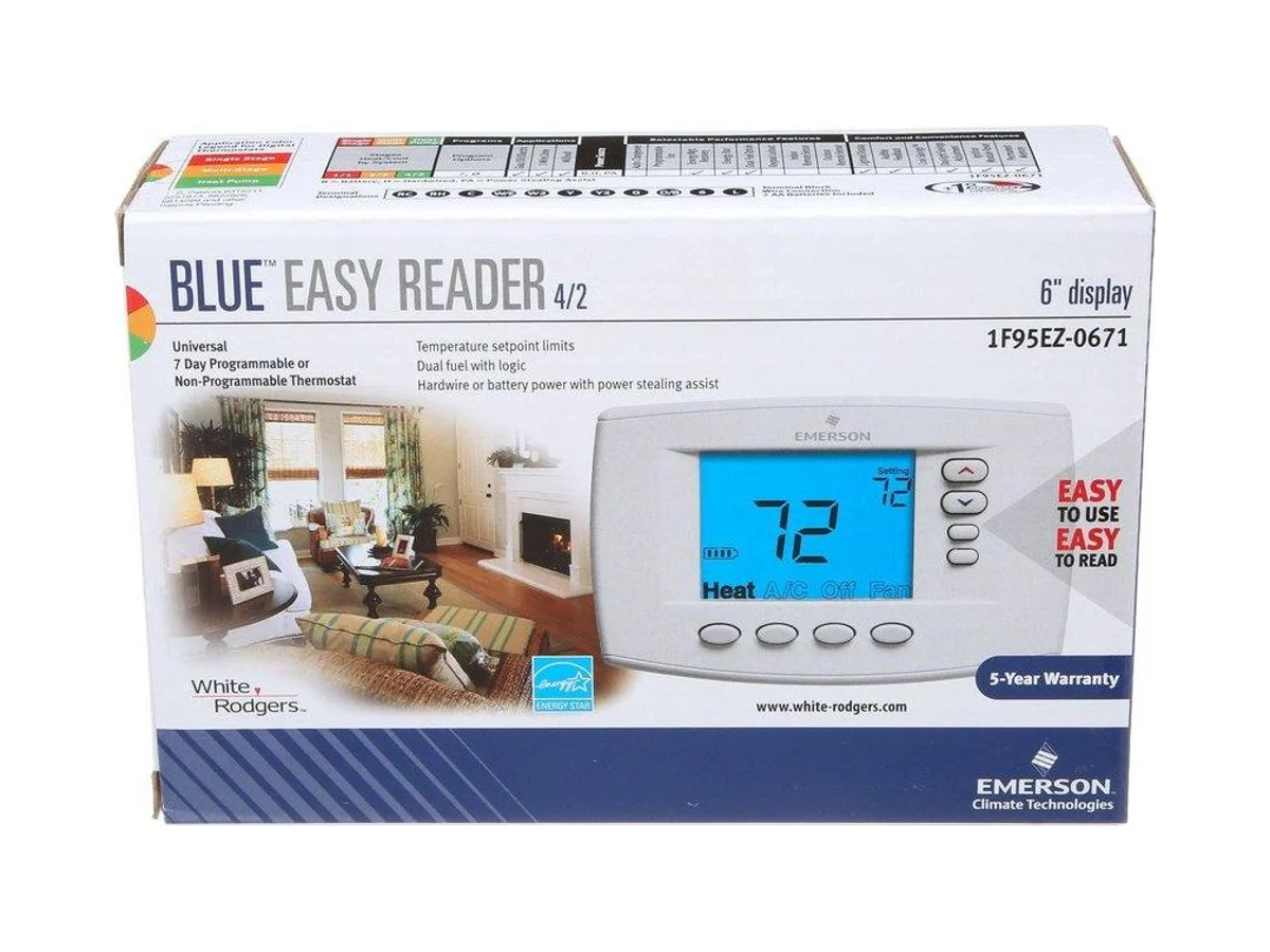 White-Rodgers Blue 1F95EZ-0671 1F95EZ-0671 screen